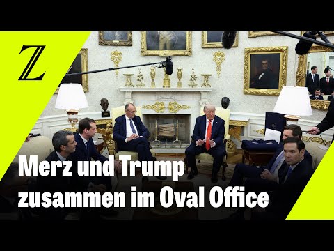 Momente des Treffens zwischen Friedrich Merz und Donald Trump im Weißen Haus