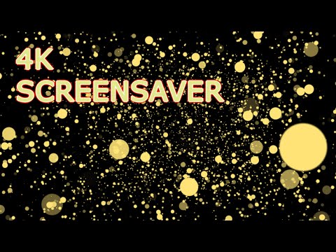4K Screensaver | Gold Glitter Particles, Animated Virtual Background