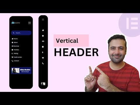 Vertical Header in Elementor With Side Bar Navigation - [Flexbox Container] In 2025