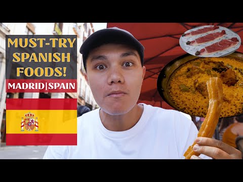 MUST-VISIT MADRID EATS 2023 - Spanish Food Tour! Seafood, Pigs Ears, Traditional Paella & Churros!