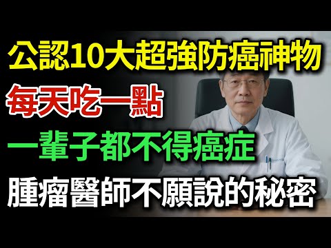 腫瘤科醫師不想說的秘密！這10種「抗癌食物」是癌細胞的天敵，每天吃一點就是穿上防彈衣！第一種90%的人都吃錯？（附3大抗癌飲食鐵律）|健康Talks|預防癌症|抗癌飲食|抗癌食物|十大抗癌食物