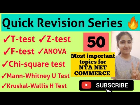 T test, Z test, F test, Chi-square test, ANOVA, Mann-Whitney U Test, H test By: Navneet Kaur 🙂