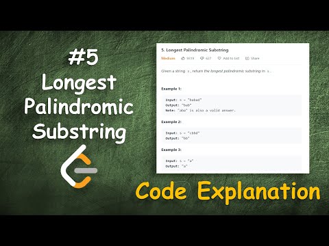 Longest Palindromic Substring | Live Coding with Explanation | Leetcode - 5