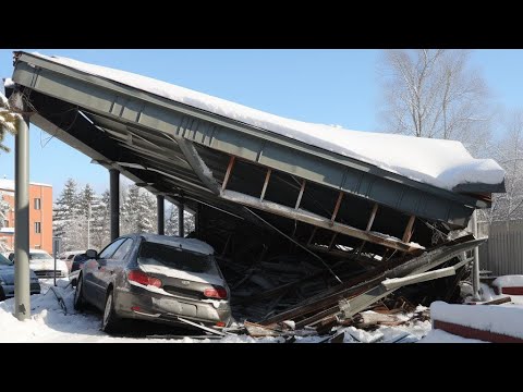 Why do awnings fall down after years? It's all because of the snow.