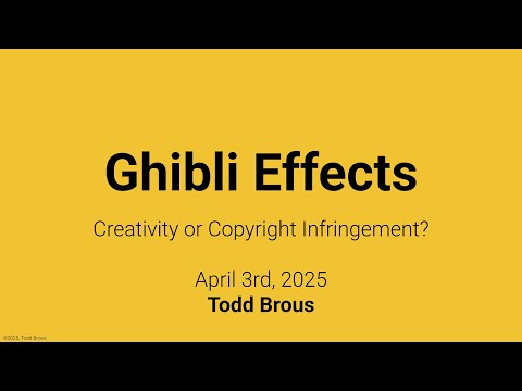 "Ghibli Effects - Creativity or Copyright Infringement?"