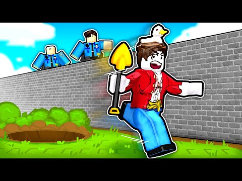 digging to ESCAPE from PRISON in Roblox 