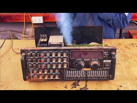 Restoration Old Burned CALIFORNIA Audio Power Amplifier - Restore Damaged Professional Amplifier