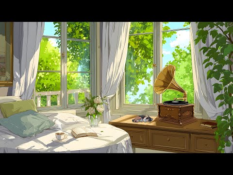 It's summer in the 1930's with soft oldies playing in another room in the morning by the window