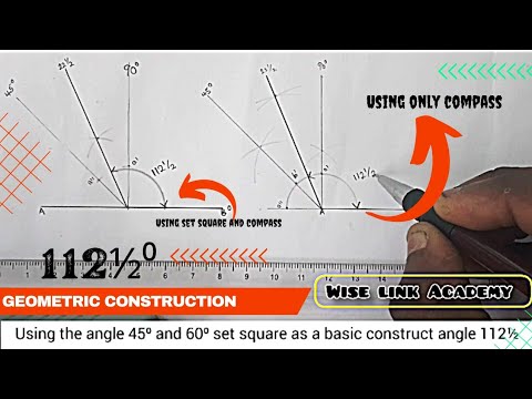 Technical Drawing: Constructing and Bisecting 112.5 Degrees