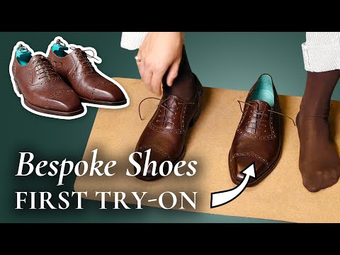 Trying on My Pair of Bespoke Shoes for the FIRST Time!