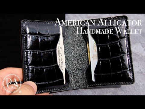 How to Make a HANDMADE Wallet Out of EXOTIC Alligator Leather | Leather Crafting tutorial