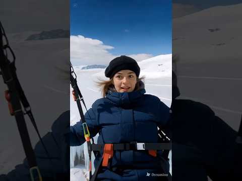 This View Left Her Speechless 😱 | Paragliding Over Ice Canyon