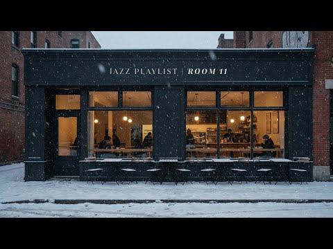 [playlist] 눈 내리는 카페 앞, 잠시 머물다 가는 재즈 | Cozy Winter Jazz for Snowy Café Evenings