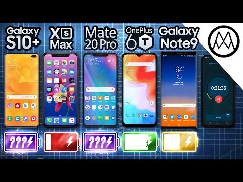 Samsung S10+ vs iPhone XS Max / Mate 20 Pro / OnePlus 6T / Galaxy Note 9 Battery Life DRAIN TEST