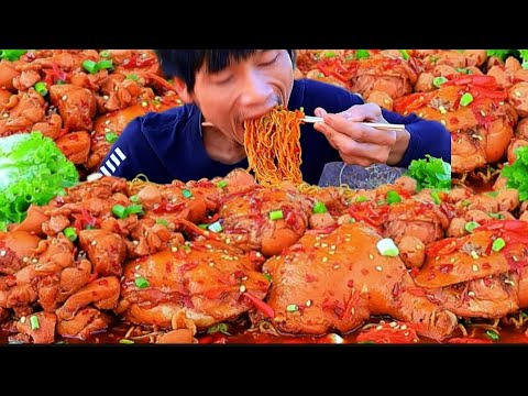 MUKBANG MÂM 10KG MÌ GÀ HẦM KÈM RAU SỐNG – SIÊU CAY SIÊU NGON CHO ANH EM