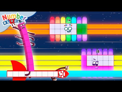 Racing on the Rays 💥 | Learn to Count | 12345 | @Numberblocks