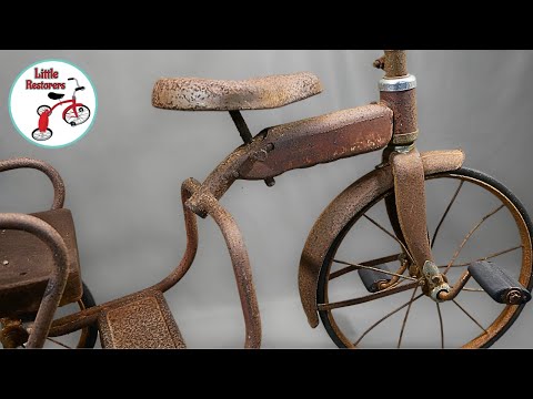 Epic Vintage Tricycle Restoration: Reviving the Most Extremely Rusty Tandem Trike !