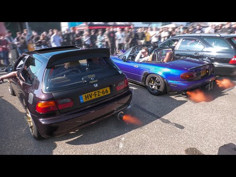Honda CIVICS are too LOUD for Camera at REVBATTLE!!