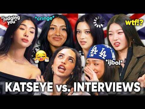 katseye suffering from *AWKWARD* interviews (funniest embarrassing moments in europe)