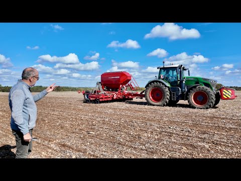 Great weather brings the big tractors out as the 2026 harvest wheat gets drilled