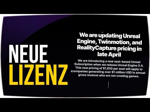 Neue Lizenzbedingungen | Welche Nutzer müssen bezahlen? - Unreal Engine 5 ► Alle aktuellen Fakten🚨