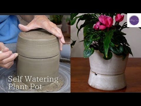 Throwing “Self - Watering Plant Pot” on the Potter’s Wheel. @alchemyceramic