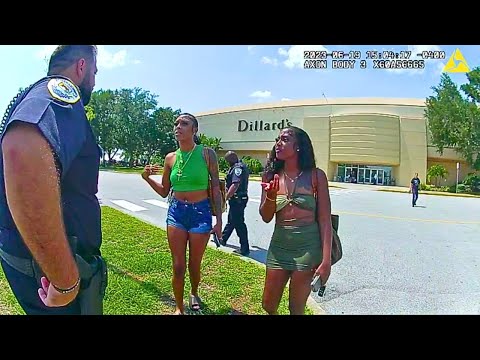 Shoplifting Sisters Play Dumb Until Cops Check The Cameras
