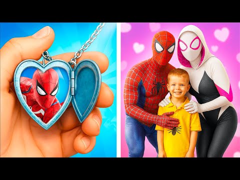 Spiderman & Gwen Stacy Trouwen! Ik ben Geadopteerd door Superhelden!