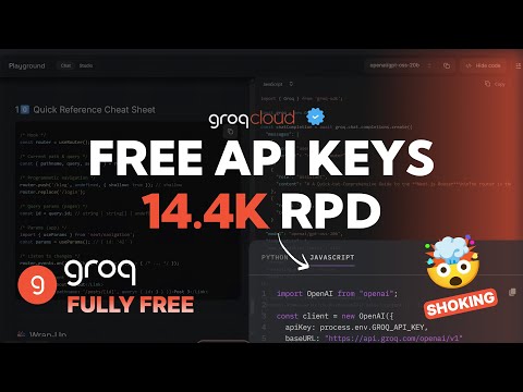 Groq Gives FREE AI APIs | No Credit Card, Free API Key For Developers