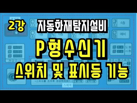 2강) P형 화재수신기 표시등 및 스위치 기능/ 화재표시등/ P형 수신기 기능/ 예비전원시험스위치/ 도통시험스위치/ 동작시험스위치/ 회로선택스위치