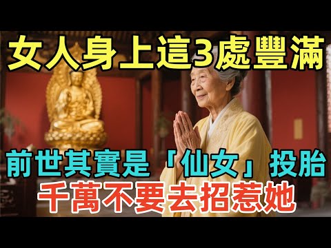 女人身上這3處豐滿，前世其實是「仙女」投胎，千萬不要去招惹她！#佛學 #佛淨 #佛陀 #佛法 #佛教 #修行