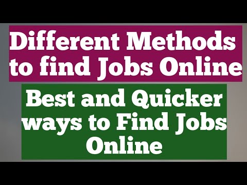 How to find Jobs online | Best way to find Jobs online | Different ways to find Jobs online