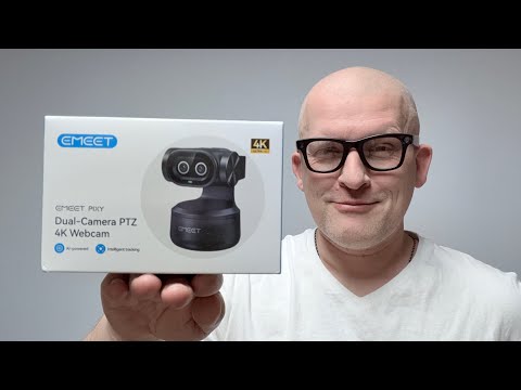 4K Webcam PTZ Web Camera EMEET PIXY Dual-Camera AI Tracking