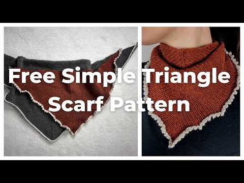 Free Simple Triangle Scarf | FREE Beginner Knitting Pattern + Full Tutorial