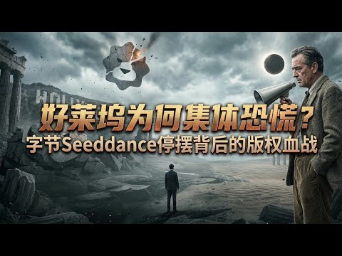 AI大爆发，好莱坞为何集体恐慌? 字节Seeddance停摆背后的版权血战 | AI正在摧毁传统影视工业？ | 视频如何砸碎底层影视人饭碗 | 普通创作者将沦为AI佃农？| 影视工业面临系统性崩塌