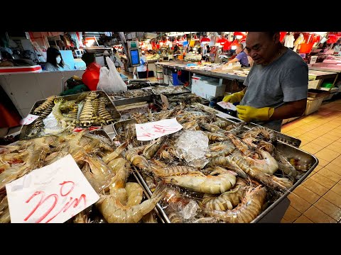 澳門 Macao 下環街市 營地街市 海鮮市場 熟食中心  感受澳門本地人的日常生活和煙火氣 80元一斤斑馬蝦 22元一條虱目魚 Seafood Market StreetFood Citywalk