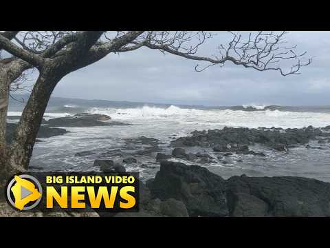 High Surf Warning Closes Hilo Highway, Beach Parks (February 24, 2026)