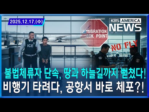 불법체류자 단속, 땅과 하늘길까지 뻗쳤다!...비행기 타려다, 공항서 바로 체포? / 2025.12.17