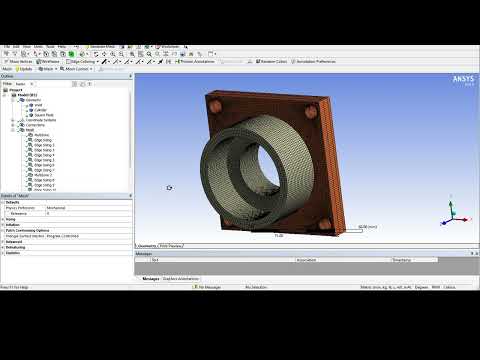 Uniform Hexahedral Meshing (Mapped Mesh / Structured Mesh) of a Welded Flange in Ansys Workbench