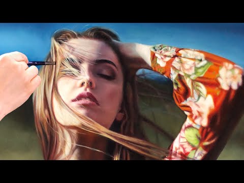 REALISTIC OIL PAINTING PORTRAIT :: AIR :: Underpainting / Glazing / Detailing by Isabelle Richard