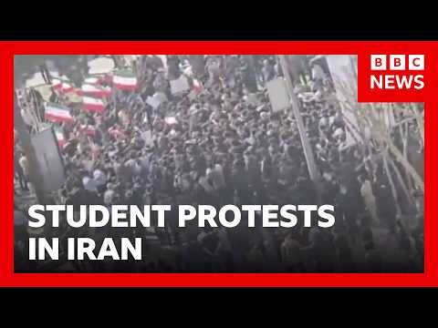 Iran students stage first large anti-government protests since deadly crackdown | BBC News