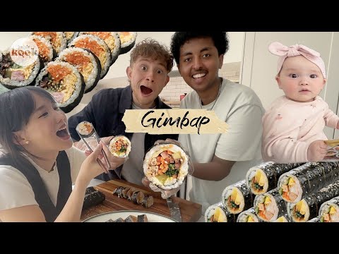 British Guys Try Making Gimbap for the First Time 🇰🇷😂 Max Was Out of Control 😂