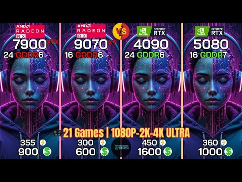 RX 7900 XTX vs RX 9070 XT vs RTX 4090 vs RTX 5080 I 21 GAMES TESTED!