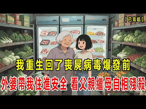 【已完结】我重回了丧尸病毒爆发前，上一世我被父亲和继母割肉而死，这一世，外婆梦见丧病毒，提前打造安全屋，带我在安全屋吃香的喝辣的，看父亲和继母自相残杀#小说 #末世 #重生 #動漫 #恐怖 #悬疑