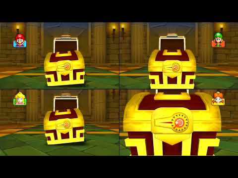 Mario Party 9 - Minigames - Mario vs Luigi vs Peach vs Daisy