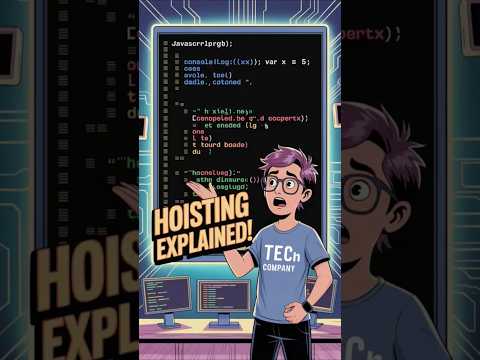 Hoisting in JavaScript explained in an easy way 🤓 #javascript