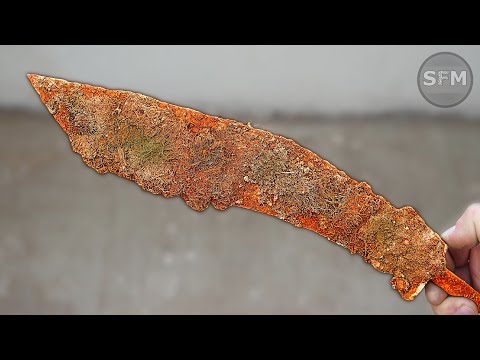 Restoration Abandoned Very Rusted Warrior KUKRI Knife