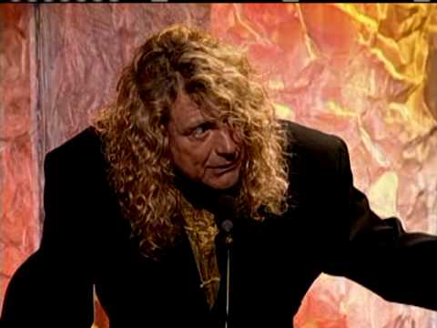 Led Zeppelin accept award Rock and Roll Hall of Fame inductions 1995