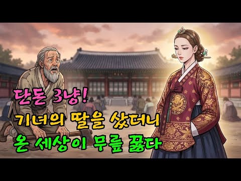 "단돈 3냥?!" 늙은 기녀의 딸을 산 바보 나무꾼, 몇 년 뒤 온 세상이 그녀 앞에 무릎 꿇은 기적 같은 사연 |야담·민담·전설·설화·옛날이야기·야사·오디오북