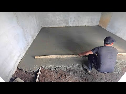 How to make a concrete subfloor step by step